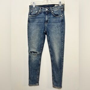 New! Rag & Bone Cate Mid Rise Skinny Ankle Distressed Jeans Womens Size 27